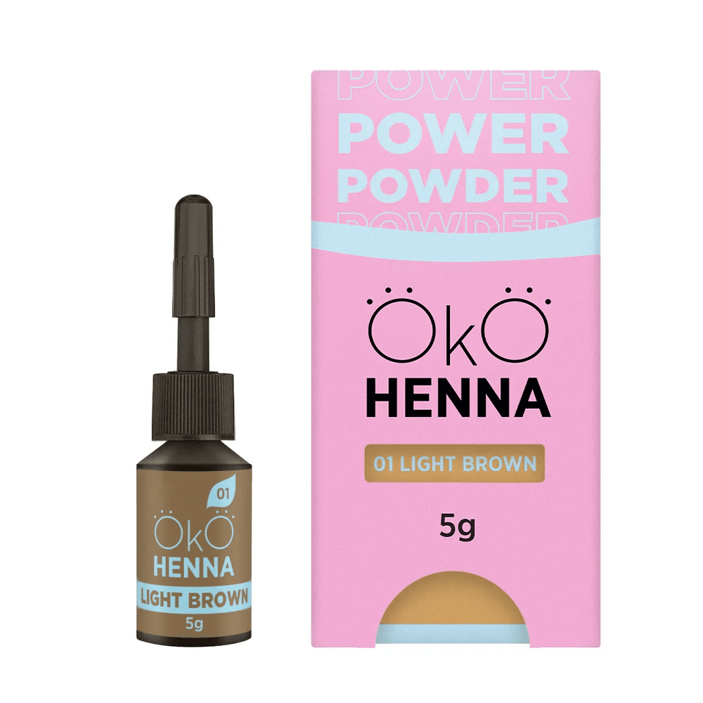 OKO - BROW HENNA - POWER POWDER LIGHT BROWN - Luna Beauty Supplies