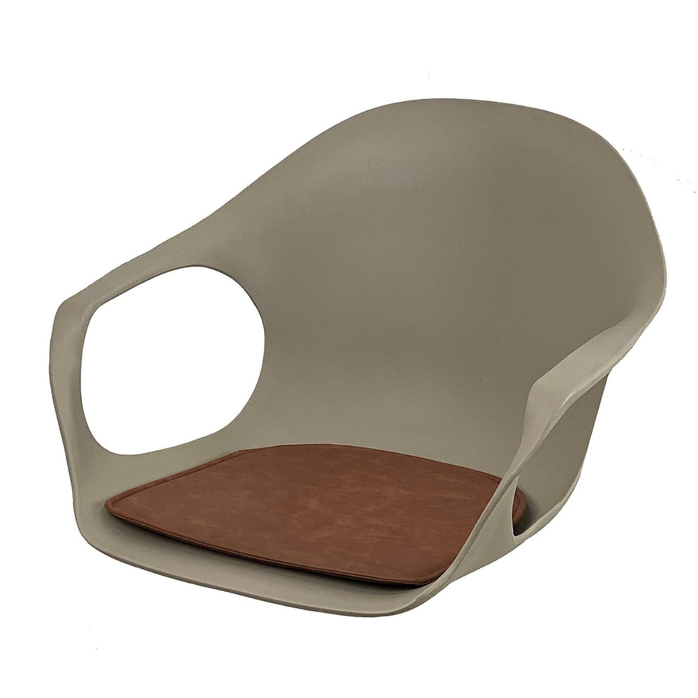 Tan cushion on Zelda Latte Styling Chair - Luna Beauty Supplies