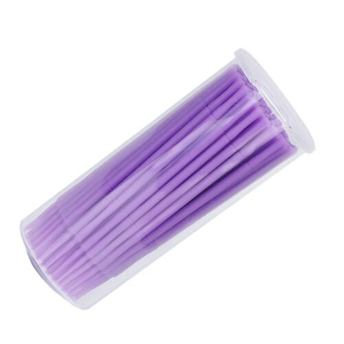 DISPOSABLE ULTRA-FINE MICRO BRUSHES - PURPLE - Luna Beauty Supplies