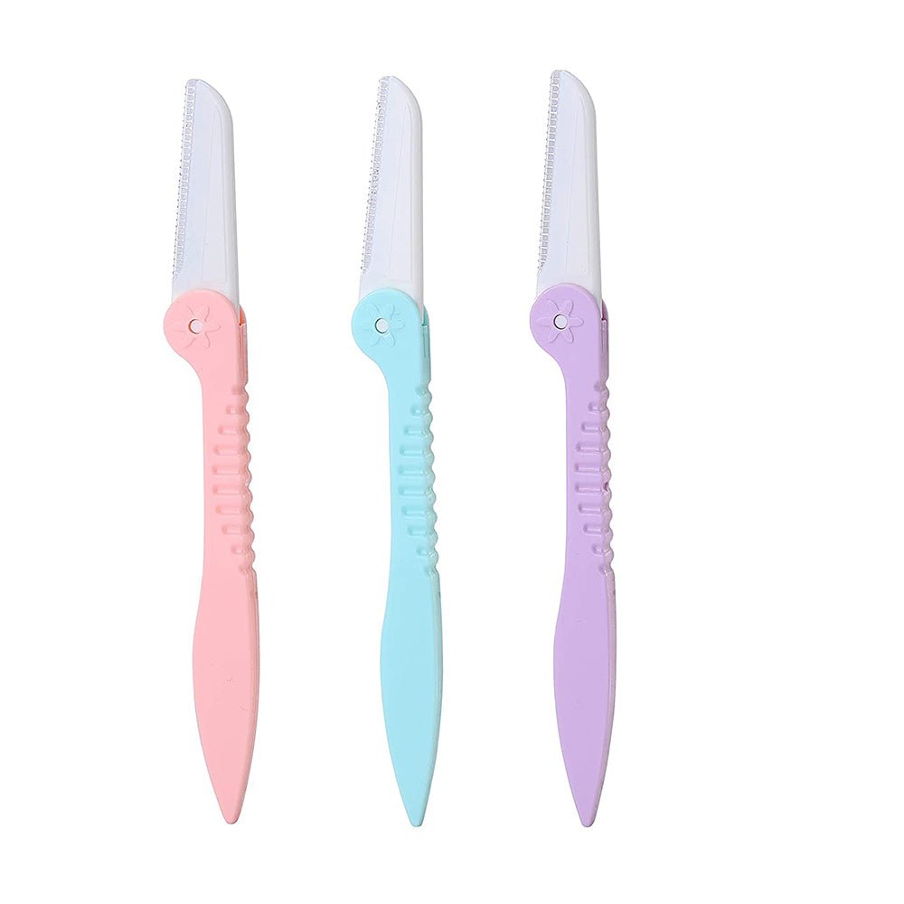 FOLDABLE EYEBROW RAZORS (3pk) - Luna Beauty Supplies