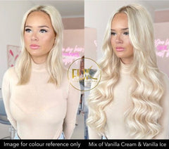 HAIR EXTENSIONS - 22" WEFTS - VANILLA CREAM #60 (75g) - Luna Beauty Supplies