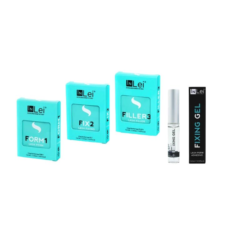 INLEI - LASH FILLER SYSTEM KIT - 4 Solutions (3 Sachets + Glue) - Luna Beauty Supplies