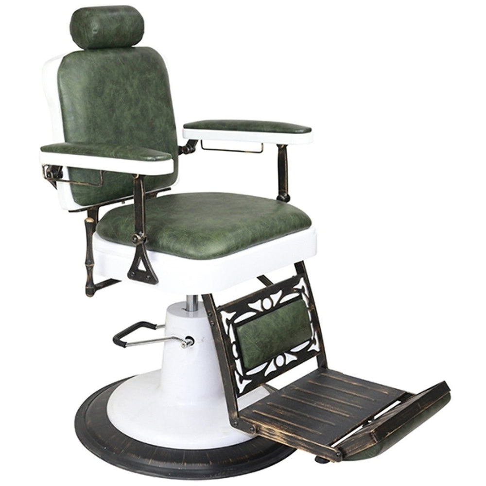 JOIKEN - CHICAGO BARBER CHAIR - GREEN - Luna Beauty Supplies