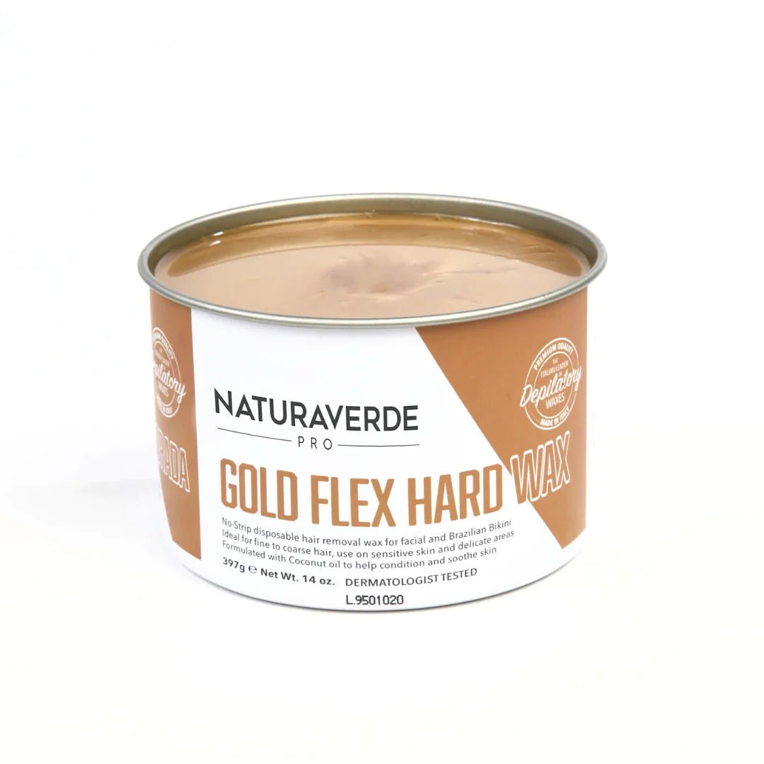 NATURAVERDE PRO - GOLD FLEX HARD WAX CAN (397g) - Luna Beauty Supplies