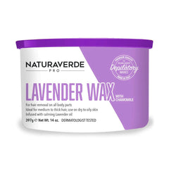 NATURAVERDE PRO - LAVENDER STRIP WAX CAN (397g) - Luna Beauty Supplies