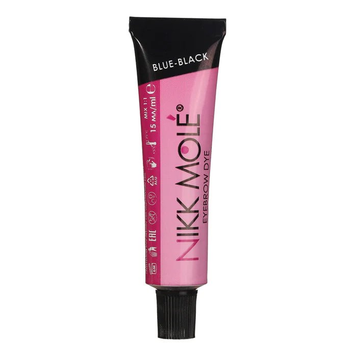 NIKK MOLE - BROW & LASH PERMANENT DYE - BLUE BLACK - Luna Beauty Supplies