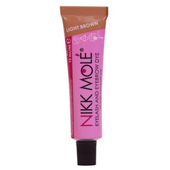NIKK MOLE - BROW & LASH PERMANENT DYE - LIGHT BROWN - Luna Beauty Supplies