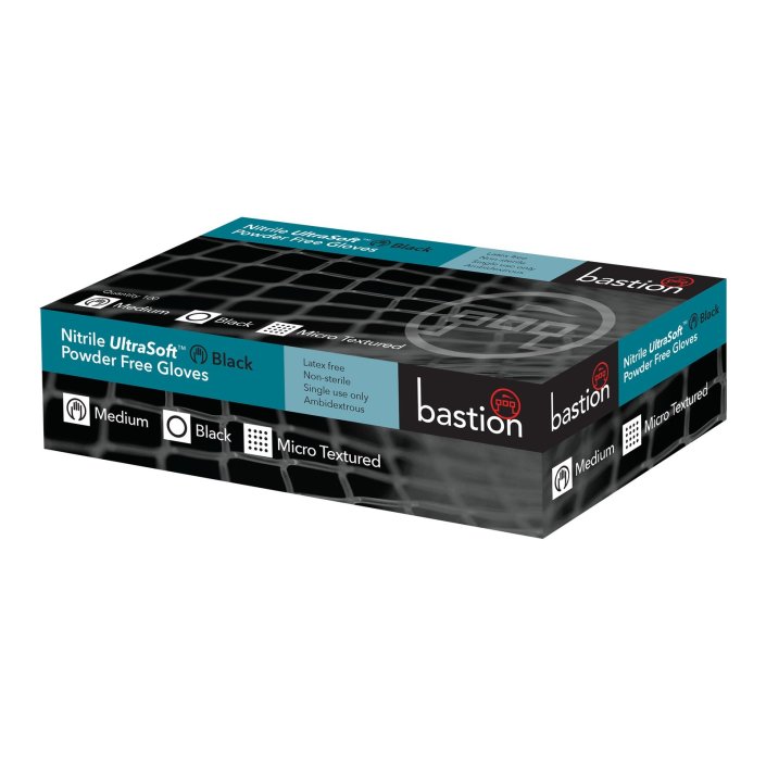 DISPOSABLE NITRILE GLOVES - BLACK (100PK) - Luna Beauty Supplies