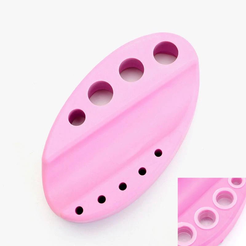 SILICONE PIGMENT CUP & MACHINE HOLDER (PINK) - Luna Beauty Supplies