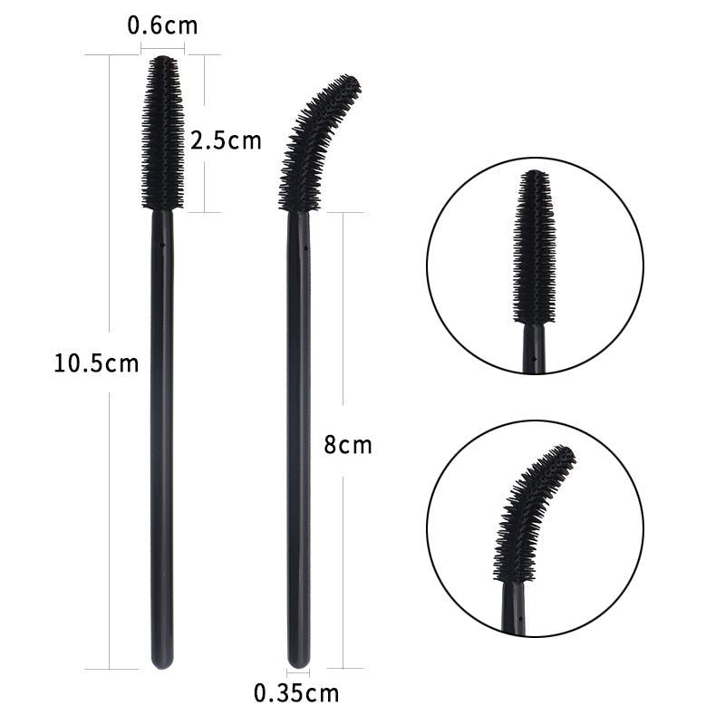 SILICONE MASCARA WANDS / SPOOLIES - TIFFANY & BLACK (50pk) - Luna Beauty Supplies