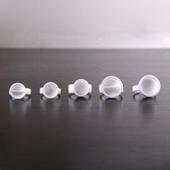 WHITE INK/PIGMENT CUP RINGS - (100pcs) - Luna Beauty Supplies