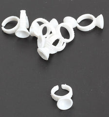 WHITE INK/PIGMENT CUP RINGS - (100pcs) - Luna Beauty Supplies