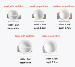 WHITE INK/PIGMENT CUP RINGS WITH PARTITION - (100pcs) - Luna Beauty Supplies