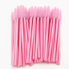 DISPOSABLE MASCARA WANDS / SPOOLIES - PINK - Luna Beauty Supplies