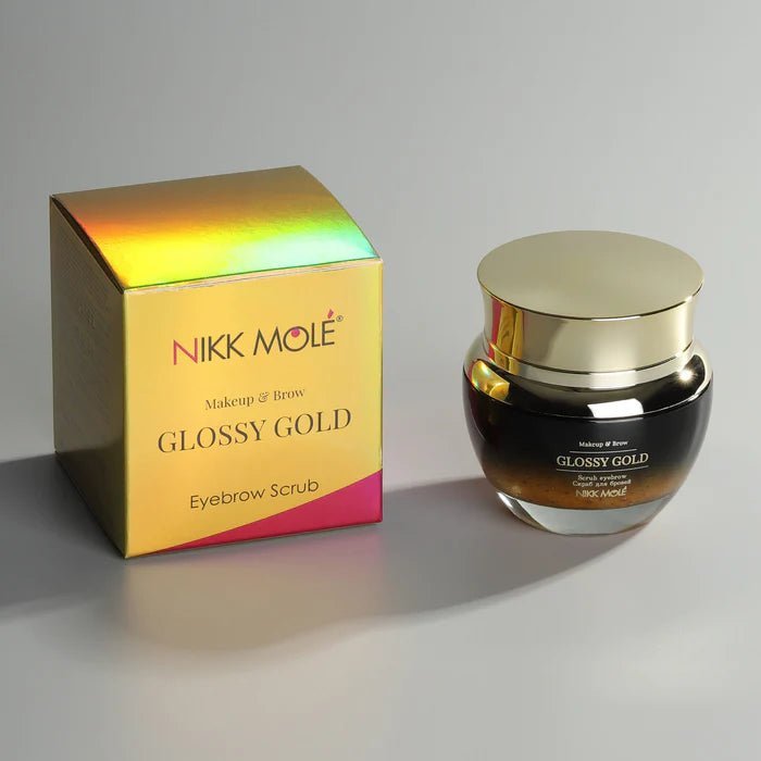 NIKK MOLE - GLOSSY GOLD BROW SCRUB - Luna Beauty Supplies