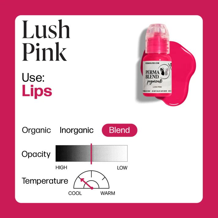 PERMA BLEND LIP PIGMENT - LUSH PINK (15ml) - Luna Beauty Supplies